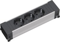 Bachmann Steckdosenleiste 3-fach schwarz 0,1m 35° POWER FRAME 317.100 IP20 1,5qmm