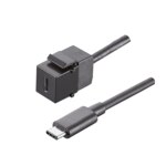 Bachmann Einsatz USB-C 1-fach schwarz Klemmbef 917.121 ohne Beschriftungsfeld