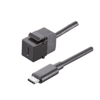Bachmann Einsatz USB-C 1-fach schwarz Klemmbef 917.121 ohne Beschriftungsfeld