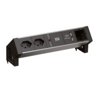 Bachmann Steckdosenleiste 2-fach alu 2xUSB 937.003 0,2m 35° IP20 1,5qmm