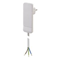 Bachmann Netzanschlussleitung 1,5m weiß 933.004 3x1,5qmm IP20 Flachstecker PVC