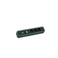 Bachmann Steckdosenleiste gn mit Ein/Aus 350.233 2m 35° IP20 1,5qmm