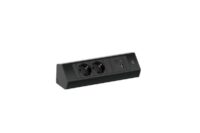Bachmann Multi-Tischsteckdose Aufb 2USB 932.102 2Steckd schwarz Aluminium