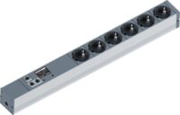 Bachmann Steckdosenleiste 19 6Steckd 329.3009 230V mit Display