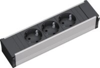 Bachmann Steckdosenleiste 3-fach schwarz 0,2m 35° CONI 333.1007 IP20 1,5qmm