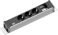 Bachmann Steckdosenleiste 3-fach alu 3m 35° 922.0111 IP20 1,5qmm