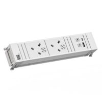 Bachmann Multi-Tischsteckdose EB 1USB weiß 916.706 Aluminium