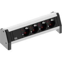 Bachmann Steckdosenleiste 4-fach schwarz 35° IP20 DESK 902.0049