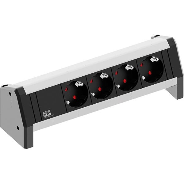 Bachmann Bachmann Steckdosenleiste 4-fach schwarz 35° IP20 DESK 902.0049