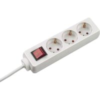 Bachmann Steckdosenleiste 3-fach weiß 1,5m 45° 384.272S mit Ein/Aus IP20 1,5qmm