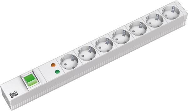 Bachmann Bachmann Steckdosenleiste 19 1HE 230V 333.405 7Steckd LED schaltbar