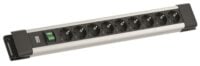 Bachmann Steckdosenleiste 9-fach schwarz/si 2m CONNECTUS BM005902 mit Ein/Aus 35° IP20