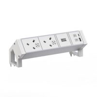 Bachmann Multi-Tischsteckdose Aufb 1USB 937.417 weiß Aluminium