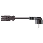 Bachmann Netzanschlussleitung 3-polig H05VV-F 375.079 1,5qmm L2000mm schwarz