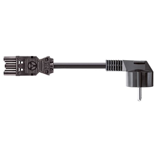 Bachmann Netzanschlussleitung 3-polig H05VV-F 375.079 1,5qmm L2000mm schwarz