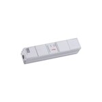 Bachmann Steckdosenleiste 2-fach alu 1m IP20 800.2548 ÜSS 2,5qmm