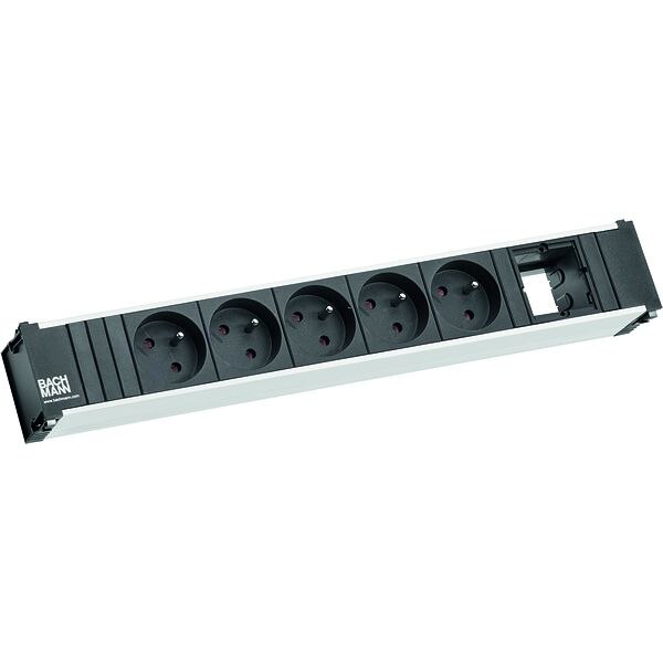 Bachmann Bachmann Steckdosenleiste 1-fach schwarz 0,1m 35° CONI 912.014 IP20 1,5qmm
