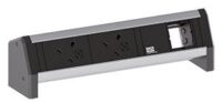 Bachmann Steckdosenleiste 2-fach schwarz 35° IP20 902.1017