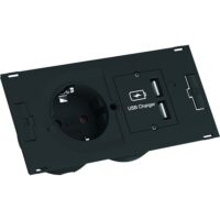 Bachmann Steckdosenleiste 1-fach schwarz 2m 90° 929.040 IP20 1,5qmm