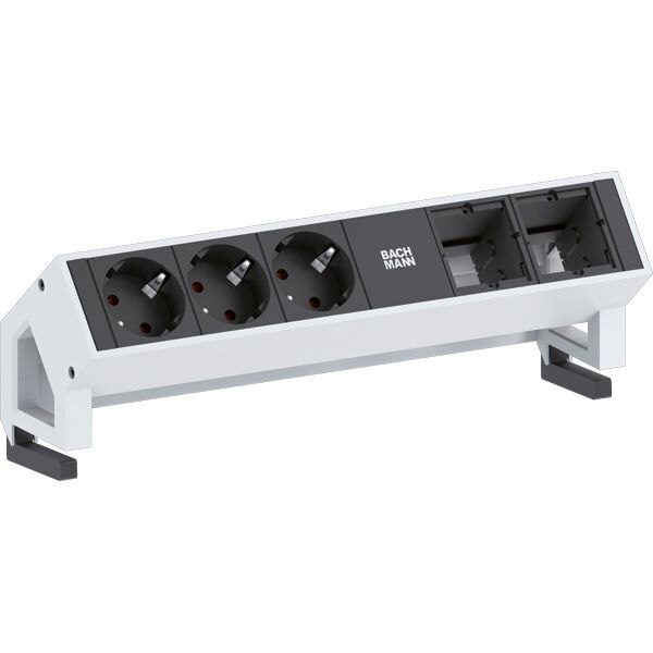 Bachmann Bachmann Steckdosenleiste 3/1-fach schwarz 0,2m 902.200 35° IP20 1,5qmm