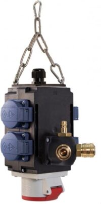 Bachmann Energiewürfel Kunststoff schwarz IP44 349.303 1x16A5p400V 4Steckd