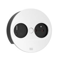 Bachmann Steckdose 1-fach weiß matt 1USB-A Einb TWIST 946.206 1USB-C mit BS Klappdeckel IP20