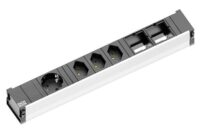 Bachmann Steckdosenleiste 1/3-fach alu 0,1m 912.035 35° IP20 1,5qmm