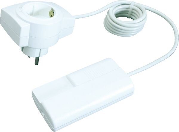Bachmann Bachmann Schnurschalter 20-500W weiß 230V 924.079 Schieberegl ohmsch