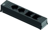 Bachmann Steckdosenleiste 2/2-fach schwarz 0,1m 916.0601 35° IP20