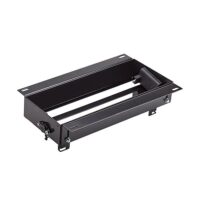 Bachmann Multi-Tischsteckdose schwarz Aluminium 925.100 Einbaurahmen