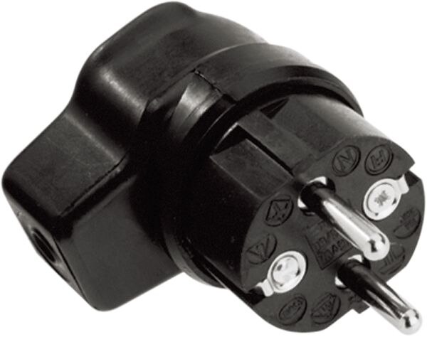 Bachmann Bachmann Winkelstecker Gummi IP44 rechtw 919.171 schwarz Schraubkl