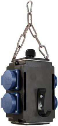 Bachmann Energiewürfel Kunststoff schwarz IP44 349.300 4Steckd