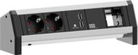 Bachmann Steckdosenleiste 2-fach schwarz 1xUSB 902.0182 45° IP20