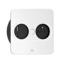 Bachmann Steckdose 1-fach weiß matt 1USB-A Einb TWIST 946.207 1USB-C mit BS Klappdeckel IP20