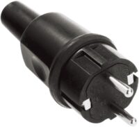 Bachmann Schutzkontaktstecker 16A 250V 913.173 Gummi IP44 schwarz ger