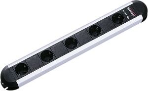 Bachmann Bachmann Steckdosenleiste 6-fach schwarz 1,75m PRIMO 331.010 35° IP20 1,5qmm
