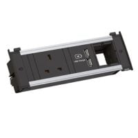 Bachmann Steckdosenleiste 1-fach alu 1xUSB 927.007 2m 90° IP20 1,5qmm