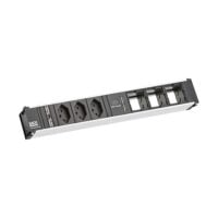 Bachmann Steckdosenleiste 2-fach schwarz 1xUSB 912.080 0,2m IP20