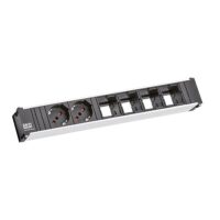 Bachmann Steckdosenleiste 2-fach grau 0,1m 35° 912.0056 IP20 1,5qmm