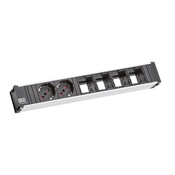 Bachmann Bachmann Steckdosenleiste 2-fach grau 0,1m 35° 912.0056 IP20 1,5qmm