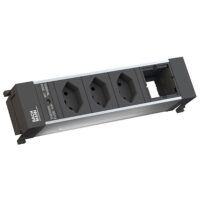 Bachmann Steckdose 4-fach schwarz matt Einb CH-Norm 916.004 IP20