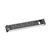 Bachmann Steckdosenleiste 4-fach schwarz 0,1m 90° CONI 912.021 IP20 1,5qmm