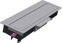Bachmann Multi-Tischsteckdose si Aluminium 925.501 Einbaurahmen