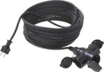 Bachmann Netzanschlussleitung 5m 16A schwarz 343.174 3x1,5qmm IP44 Schutzkontakt-Kuppl