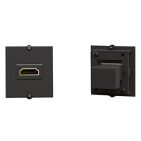 Bachmann Einsatz HDMI 1-fach schwarz Schraubbefestigung 917.146 ohne Beschriftungsfeld