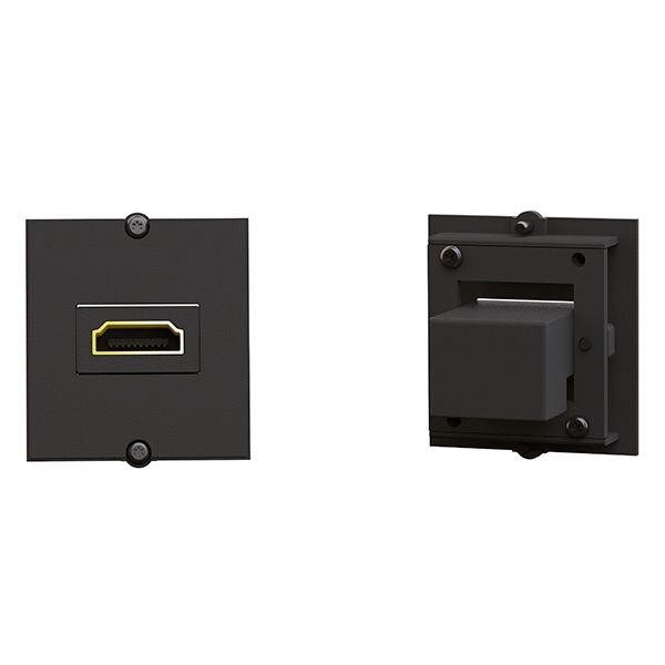 Bachmann Bachmann Einsatz HDMI 1-fach schwarz Schraubbefestigung 917.146 ohne Beschriftungsfeld