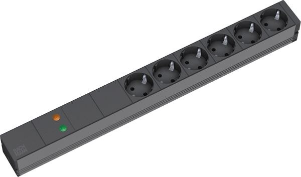 Bachmann Steckdosenleiste 19 6Steckd 333.536 230V LED Netzentstör
