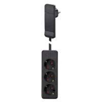 Bachmann Steckdosenleiste 3-fach schwarz 1,6m 45° 933.014 IP20 1,5qmm