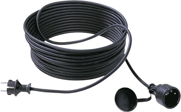 Bachmann Netzanschlussleitung 10m 16A schwarz 343.179 3x1,5qmm IP44 Schutzkontakt-Kuppl