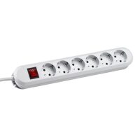 Bachmann Steckdosenleiste 6-fach weiß 3m 35° 381.251K mit Ein/Aus IP20 1,5qmm